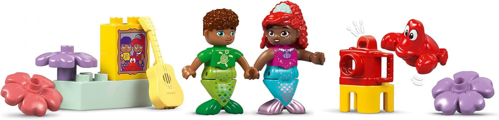 LEGO DUPLO Disney Arielles magischer Unterwasserpalast – Schloss Spielzeug aus Die kleine Meerjungfrau für Mädchen & Jungen ab 2 Jahren – Lernspielzeug für Kinder mit 3 Figuren – Geschenk – 10435
