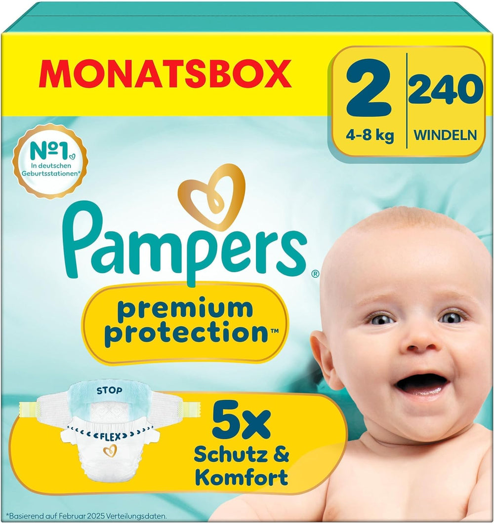 Pampers Premium Protection Taille 5, 152 Couches, 11kg-16kg, notre protection n°1 contre la peau et les fuites