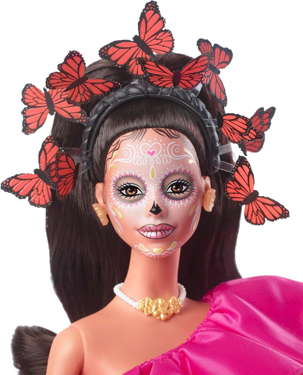 Poupée Barbie Day of the Dead - Édition limitée avec robe et bijoux traditionnels, comprend un support et un certificat de collectionneur, pour les collectionneurs et les fans à partir de 6 ans, HJX14