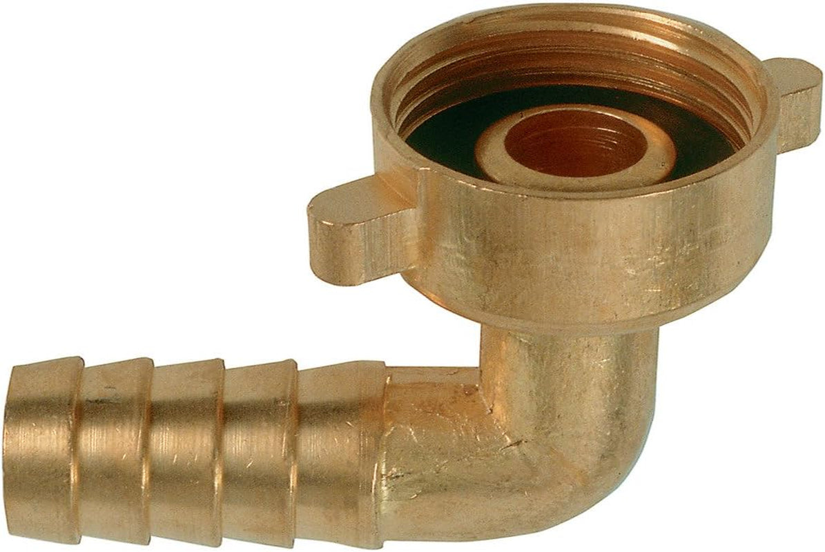 Coude 90° Corne, filetage femelle 3/4", pour robinets avec filetage mâle 3/4" plus tuyaux d'eau 1/2", laiton / irrigation de jardin / FLOR92400, multicolore