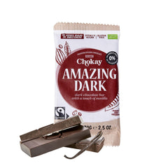 Barre BIO - SEL AMANDES/Chocolat noir belge aux amandes et sel marin/VEGAN, SANS GLUTEN ET COMMERCE ÉQUITABLE / 1x70g