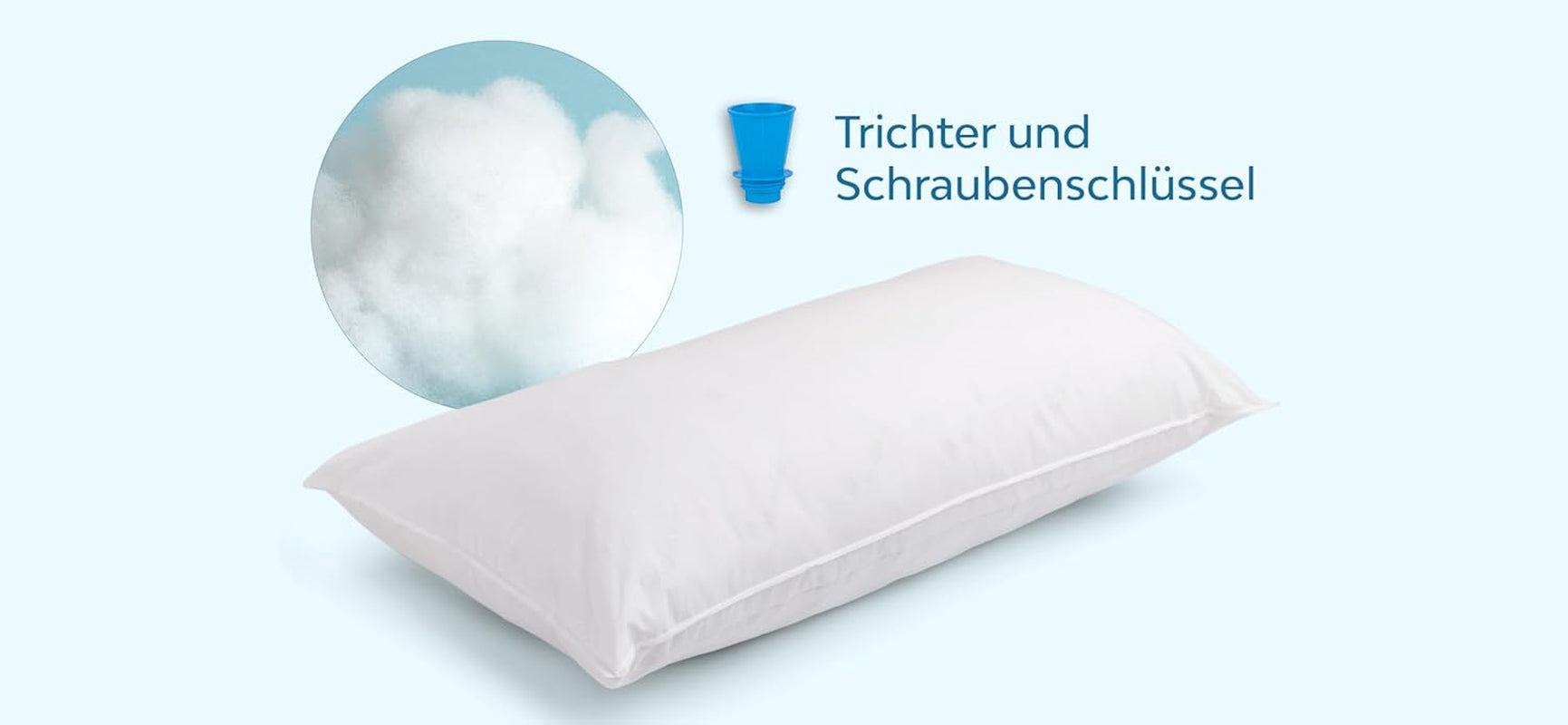 Oreiller à eau original Mediflow 5201 dans un paquet de deux 40 x 80 cm, blanc, 2 pièces (1 paquet) Oreillers standard Naty Shop