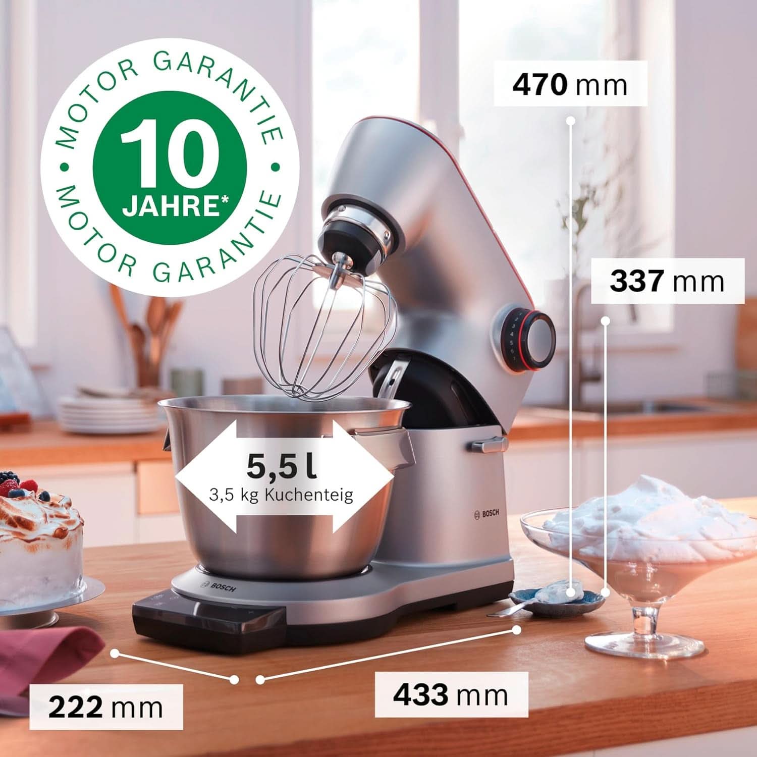 Robot culinaire Bosch Série 8 MUM9AX5S00, bol inox 5,5 L, 1600W Mère et Enfant Naty Shop