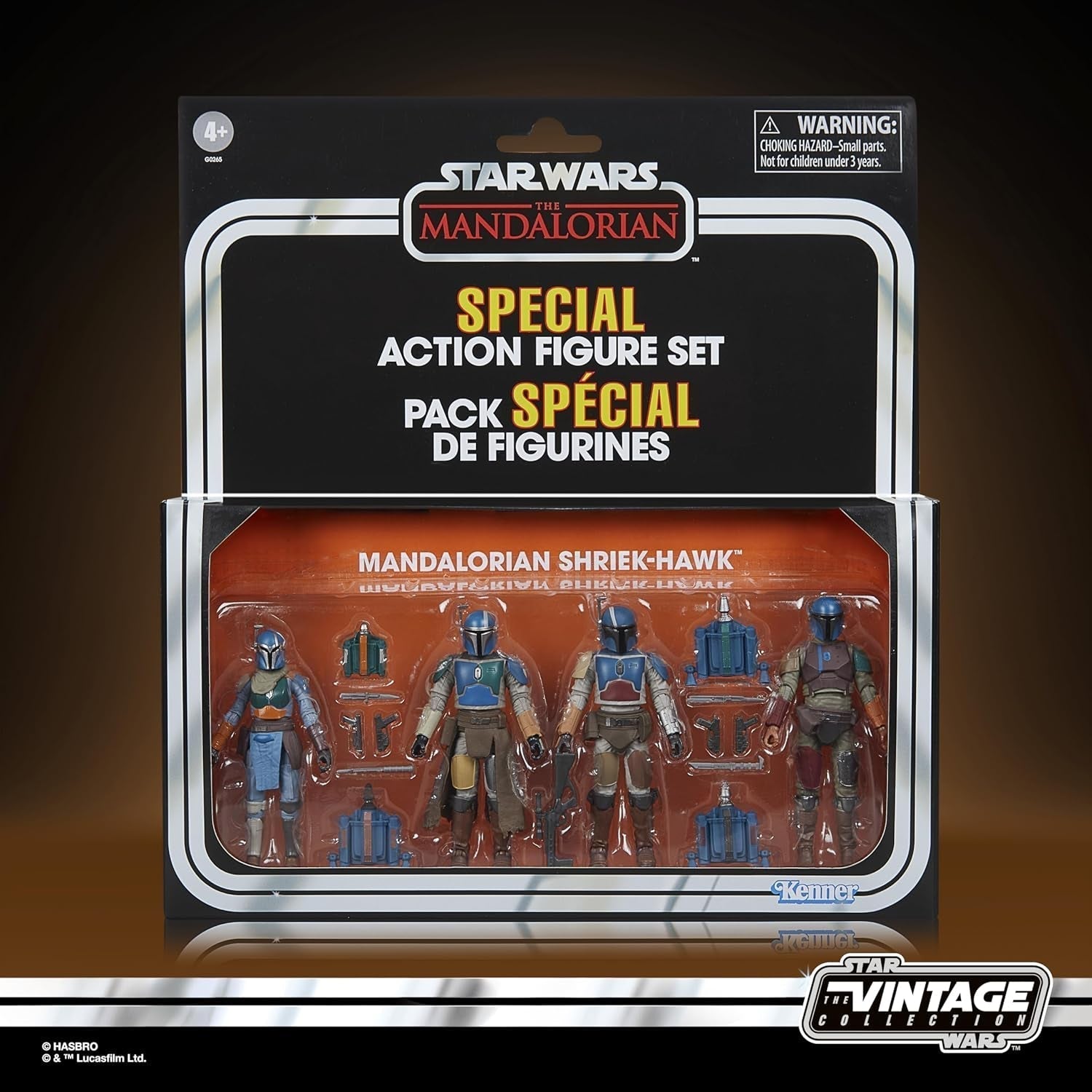Star Wars Vintage Collection Mandalorian Shriek-Hawk, Pack de 4 Mandalorian, échelle 9,5 cm figurines Naty Shop