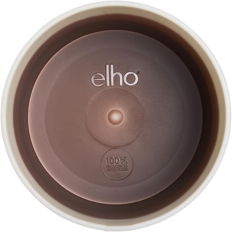elho Pot rond avec dégradé de couleurs 16 cm - Pots de fleurs d'intérieur - 100% plastique recyclé - Ø 15,9 x H 14,7 - Marron/Marron Cèdre