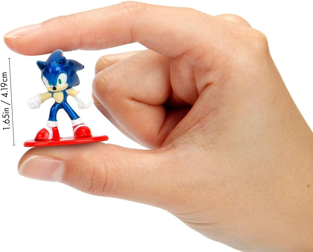 Jada Toys Sonic the Hedgehog Figure (1X Mystery Figure in Blind Pack) - 1 Surprise Collectible Figure From 13 Sonic Figures, Nano Metal Figure (Aprox. 4 Cm) For Children & Fans From 3 Years, Wave 1 Action figures Naty Shop Titlu implicit