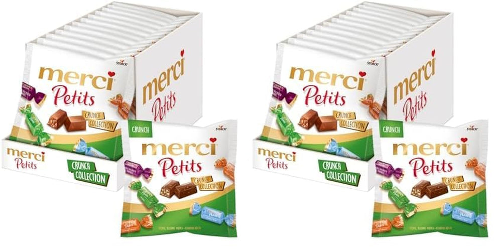 Merci Petits Chocolate Collection - Mix de specialități de ciocolată Bomboane de Ciocolata Naty Shop Set 2 x 12 X 125G Crunch Collection