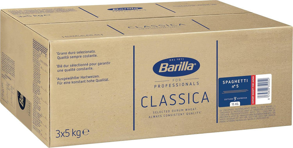 Pâtes spaghetti au blé dur Barilla no. 5 – Paquet de 1 (1x5kg)