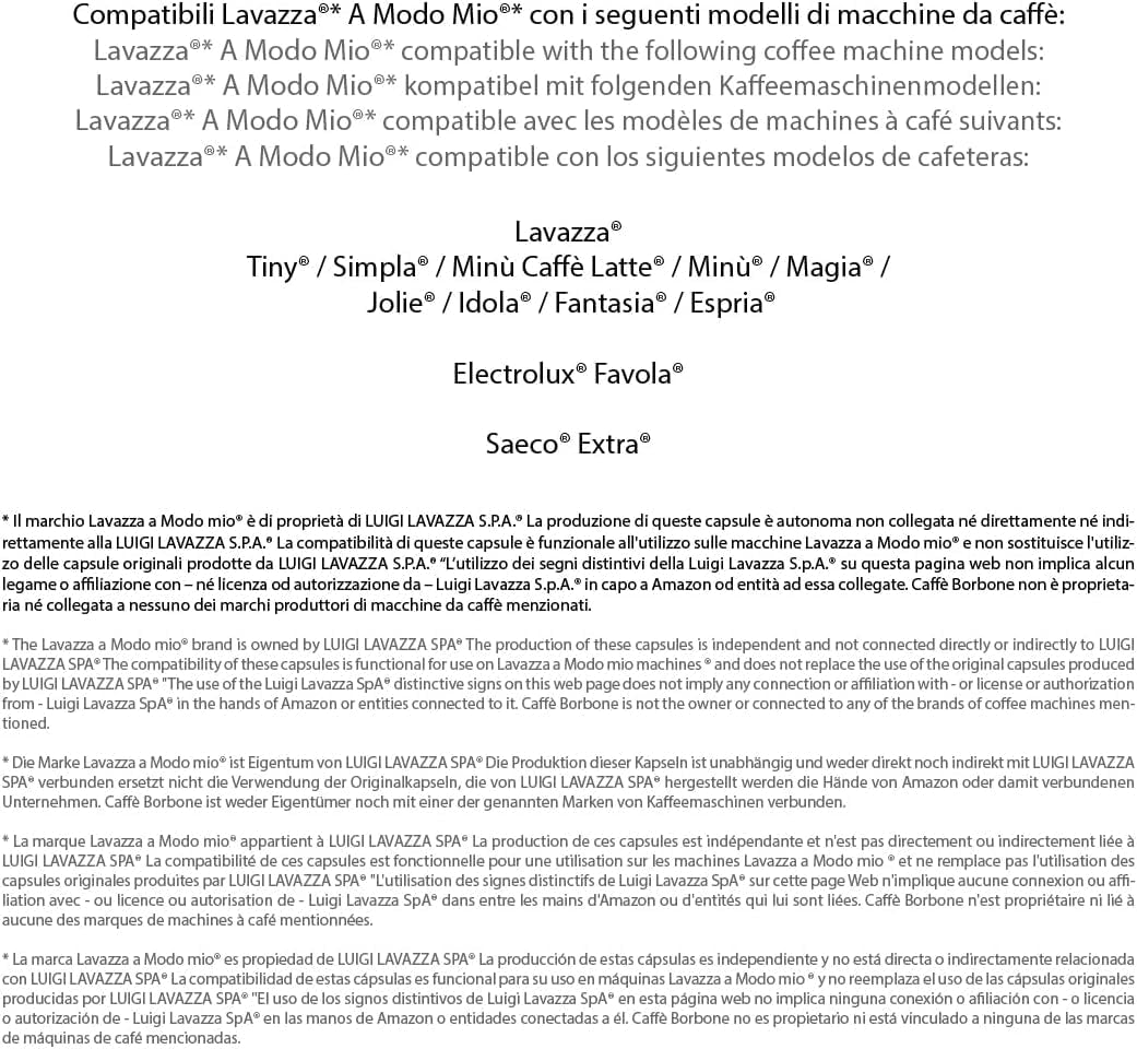 Caffè Borbone Don Carlo Dek Entkofeinierte Kaffeemischung - 50 Kapseln - Compatible avec Lavazza®* A Modo Mio®* Haushalts-Espressomaschinen