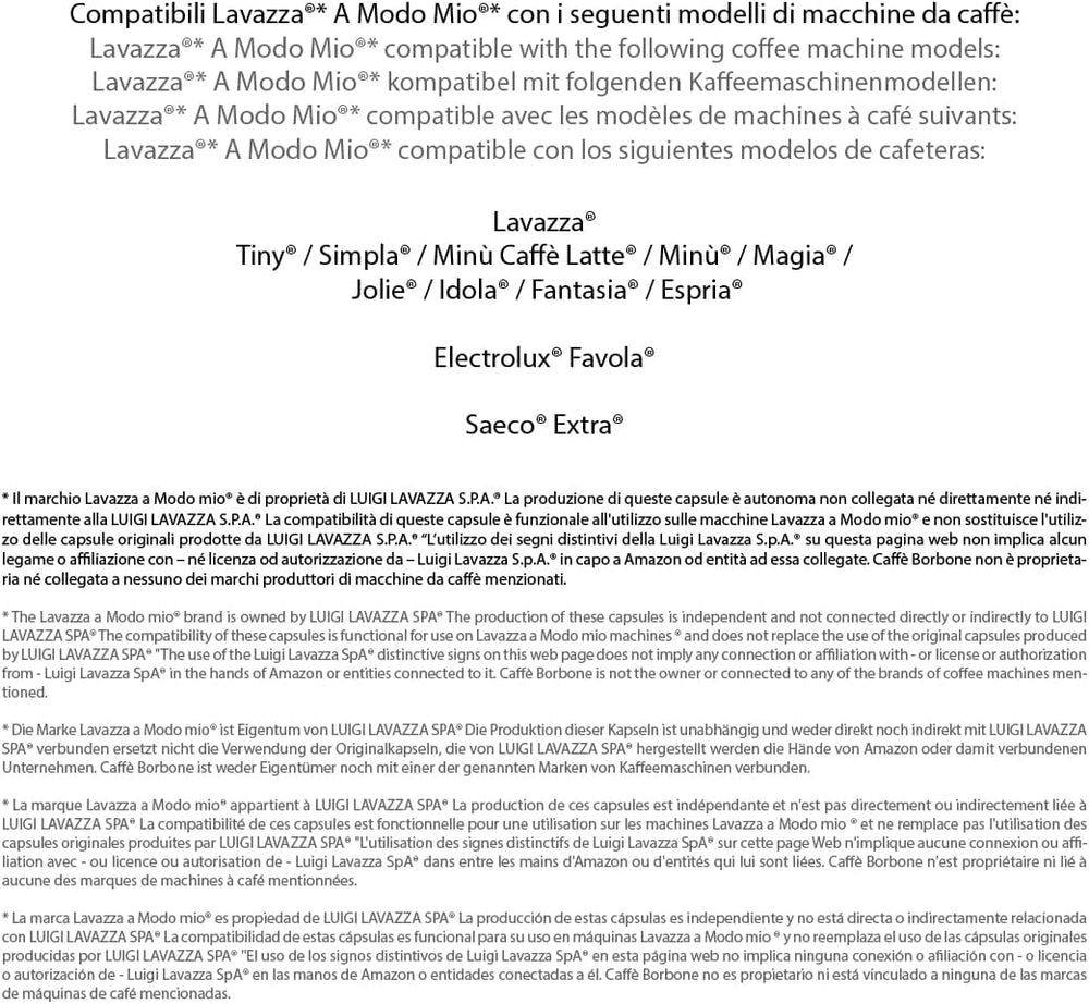 Caffè Borbone Don Carlo, Rote Mischung - 50 Kapseln - Compatible avec Lavazza®* A Modo Mio®* Haushalts-Espressomaschinen