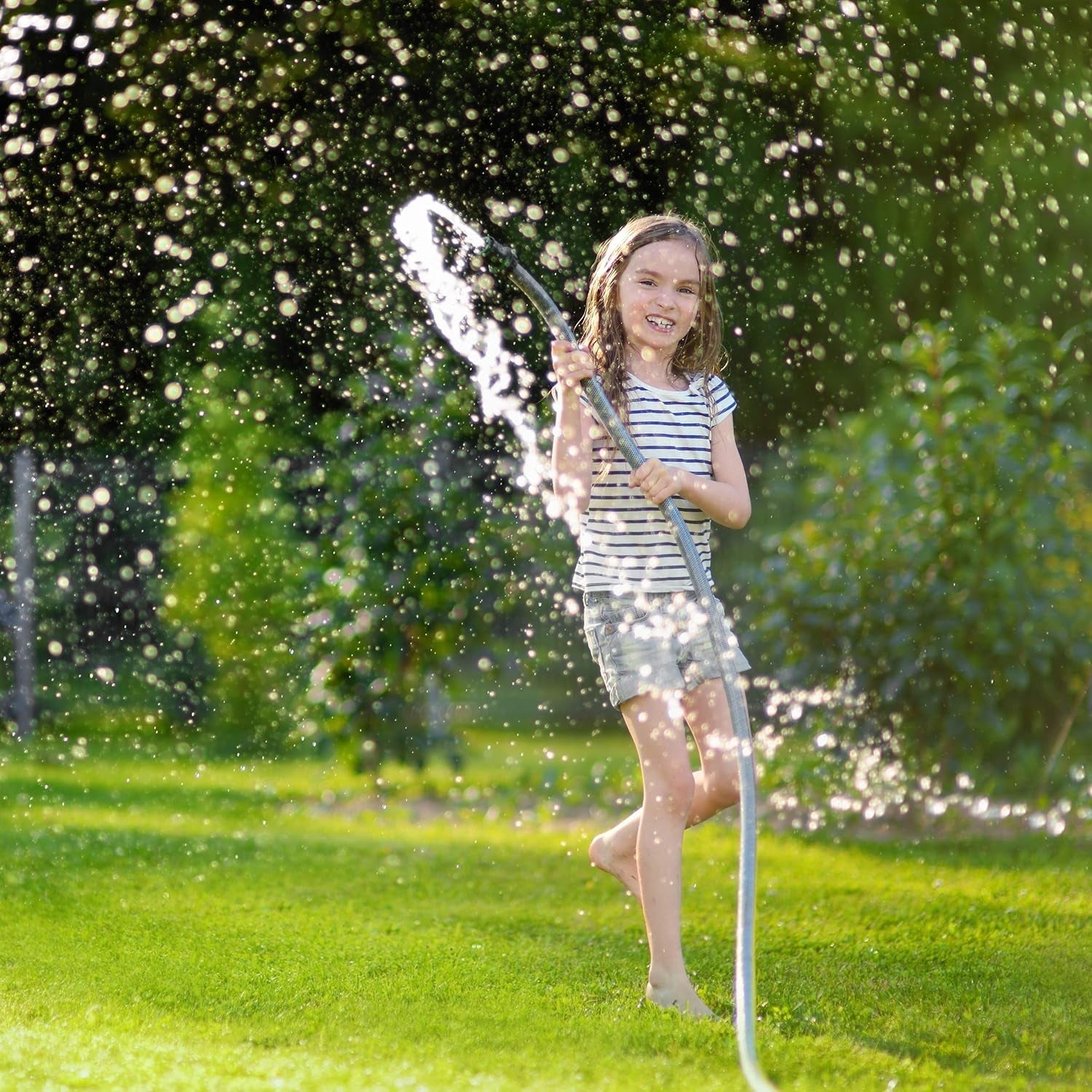 Dévidoir Relaxdays XL, enrouleur mobile, métal, pour tuyau 60 m, 4 roues, avec manivelle, rouleau 90°, marron