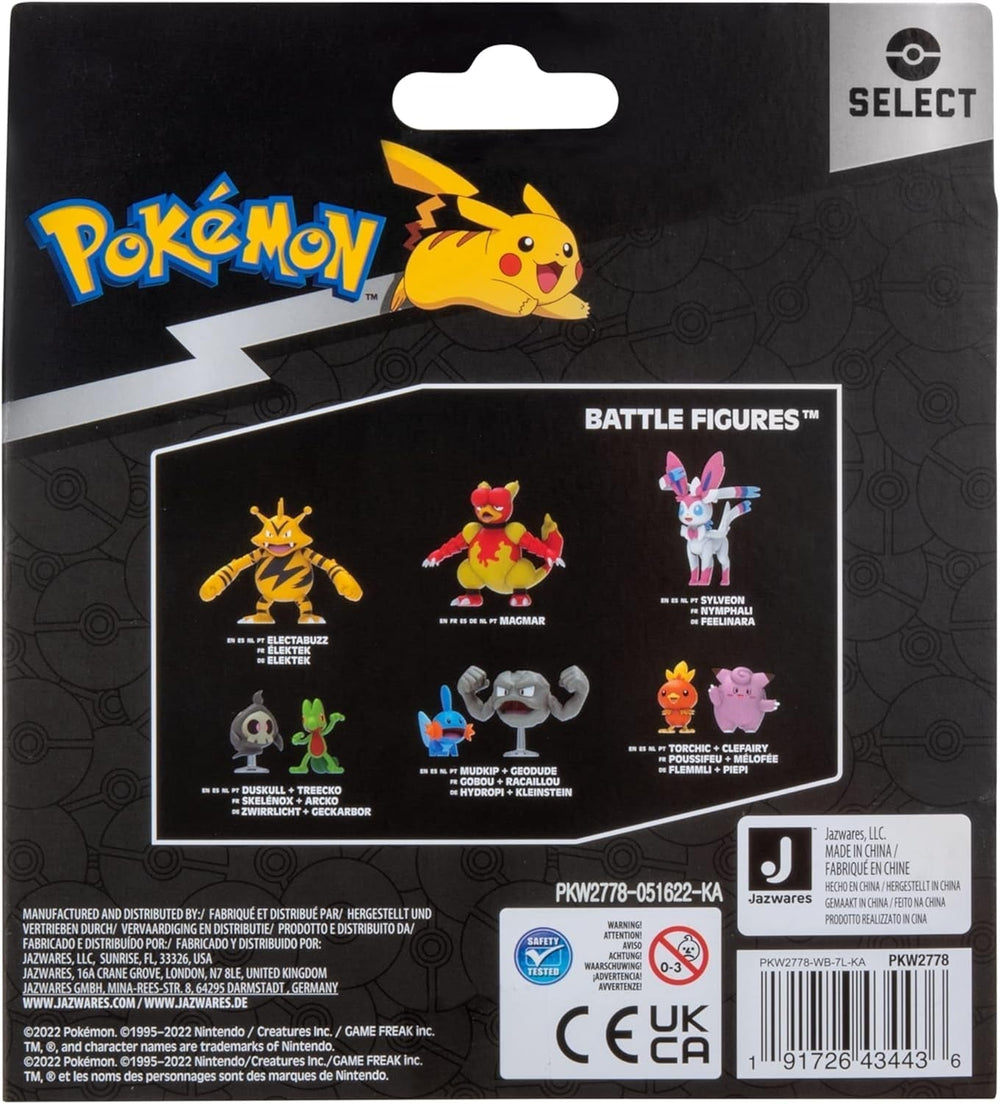 Pokemon PKW2778 Select 3-Pack cu Pichu și Pikachu și figuri de luptă Raichu de 7,6 cm, Evolution Multipack Style 2 Action figures Naty Shop