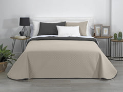 Estoralis | AVA | Courtepointe réversible | Pour toutes les saisons | Couleur - Gris/Anthracite | Pour lit 180 cm. (270 X 270 Cm. Ancho X Alto) | Couette matelassée Couettes et couettes Naty Shop