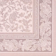 Papstar, 50 serviettes "Collection ROYAL" pli 1/4 40 Cm X 40 Cm Mocca "Ornements", #19894