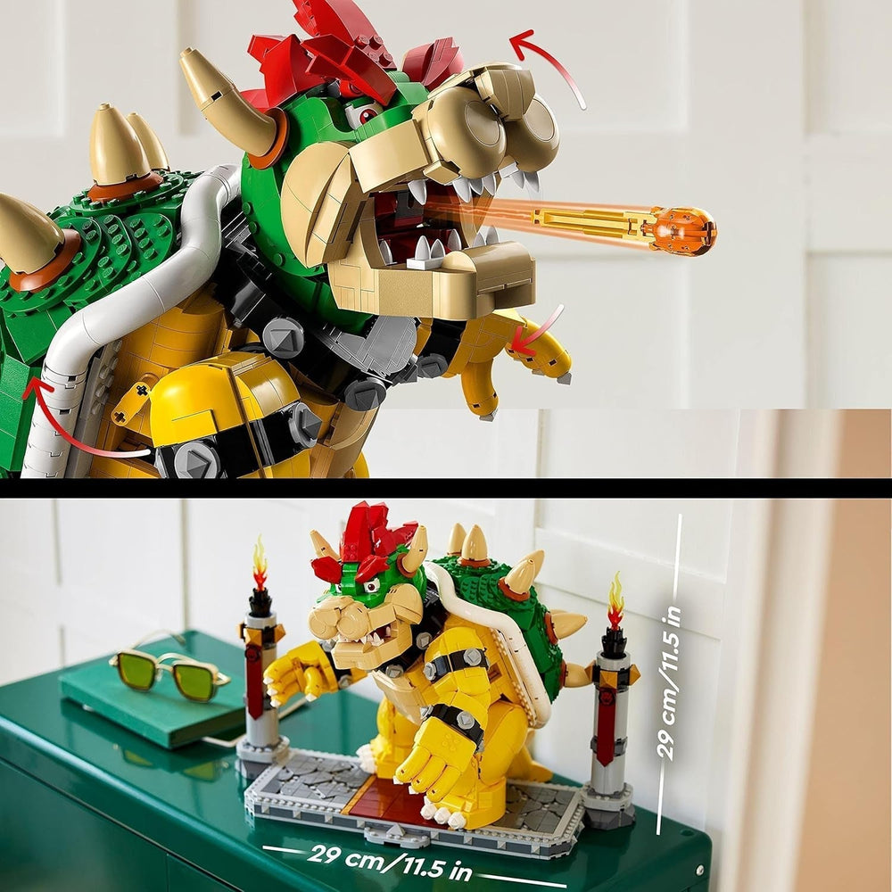 LEGO Super Mario The Mighty Bowser Kit de modèle 3D Grand ensemble de figurines à collectionner comprenant une plateforme de duel Idée cadeau pour les fans À afficher comme décoration de pièce 71411 Jeux de construction Besuche den LEGO-Store