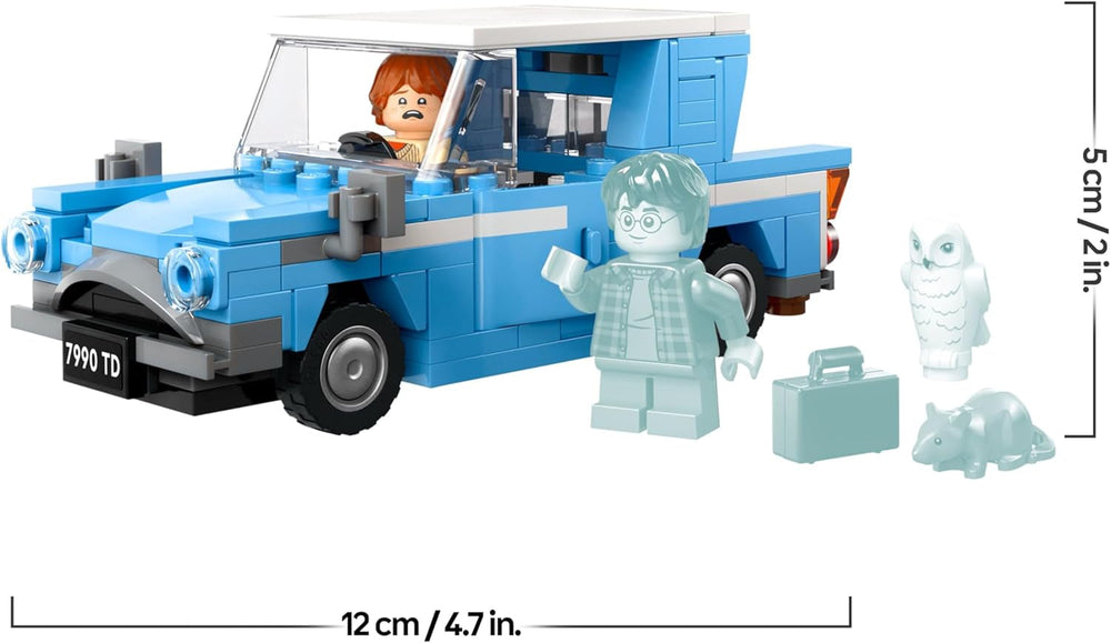 LEGO Harry Potter Fliegender Ford Anglia, baubares Spielzeug-Auto für Kinder, Geschenk für Jungs, Mädchen und alle Fans ab 7 Jahren, Set mit 2 Mini-Figuren inkl. Ron Weasley für Rollenspiele 76424