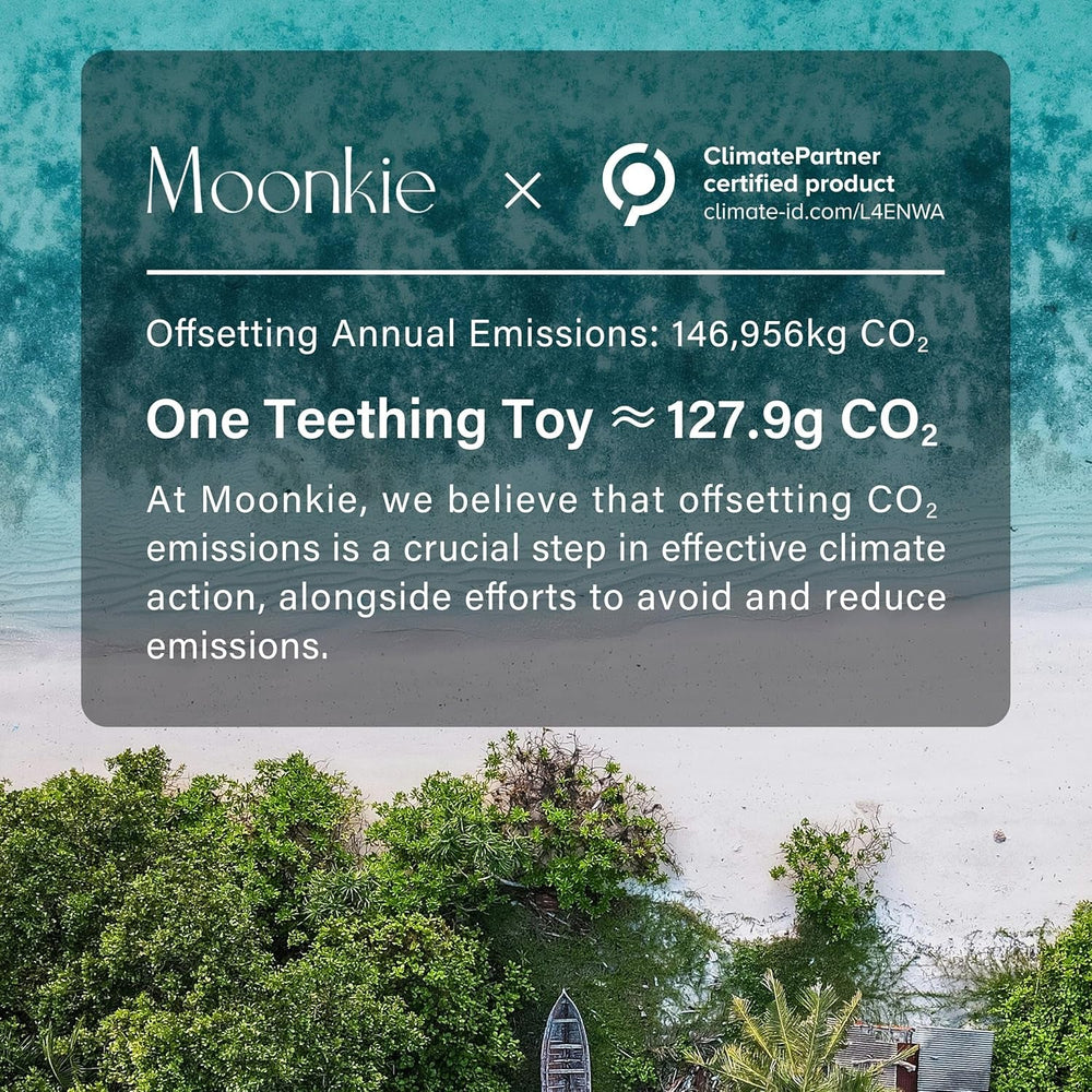 Moonkie Jouet de dentition en silicone sans BPA, brosse à dents pour bébé avec ventouse et rotation à 360°, idéale pour les bébés de 6 à 12 mois