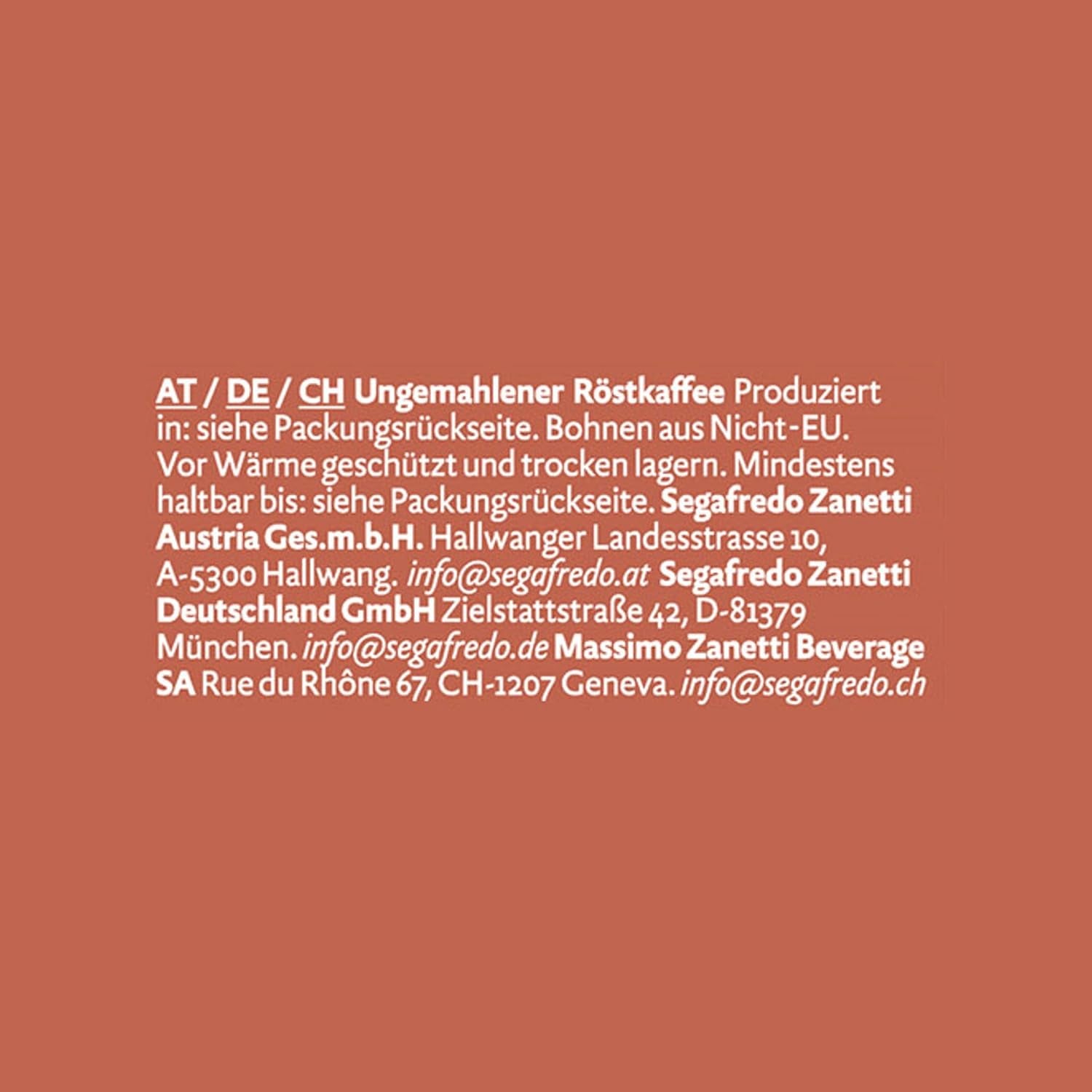 Segafredo Zanetti Selezione Haricots à la crème, paquet de 6 (1 x 1 kg)