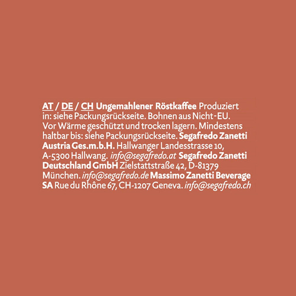 Segafredo Zanetti Selezione Haricots à la crème, paquet de 6 (1 x 1 kg)