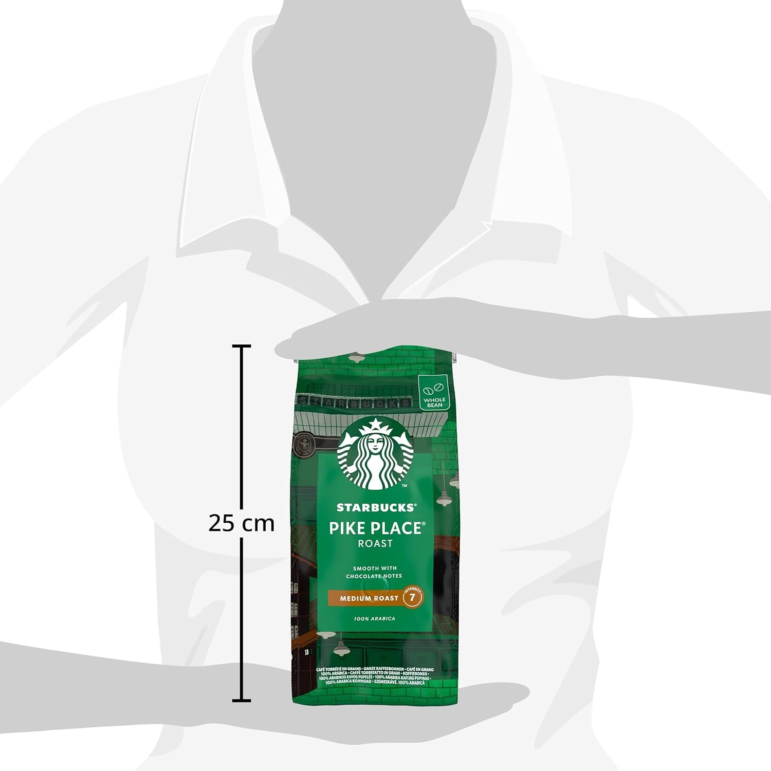 STARBUCKS Pike Place Roast, Mittlere Röstung, Ganze Kaffeebohnen 450g (4er Pack)