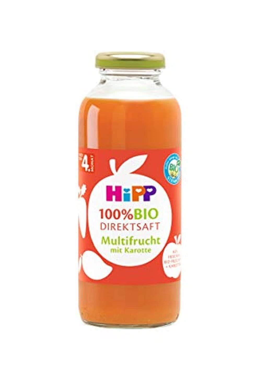 Jus Hipp 100% bio, multifruits à la carotte, pack de 6 (6 x 330 ml) Naty Shop 6 x 330 ml Multifruits à la carotte