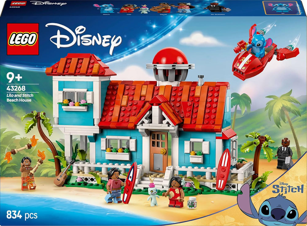 LEGO Ç€ Disney Beach House de "Lilo et Stitch" - Jouet à construire avec 6 pièces, observatoire, vaisseau spatial et 5 figurines - cadeau d'anniversaire pour filles et garçons de 9 ans et plus et fans 43268 Besuche den LEGO-Store sets de construction