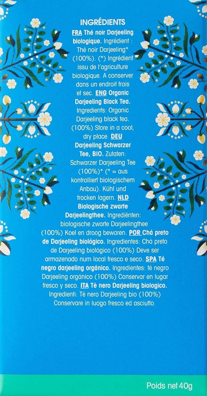 ETS - Thé noir Darjeeling, BIO, 20 sachets de thé (paquet de 2)