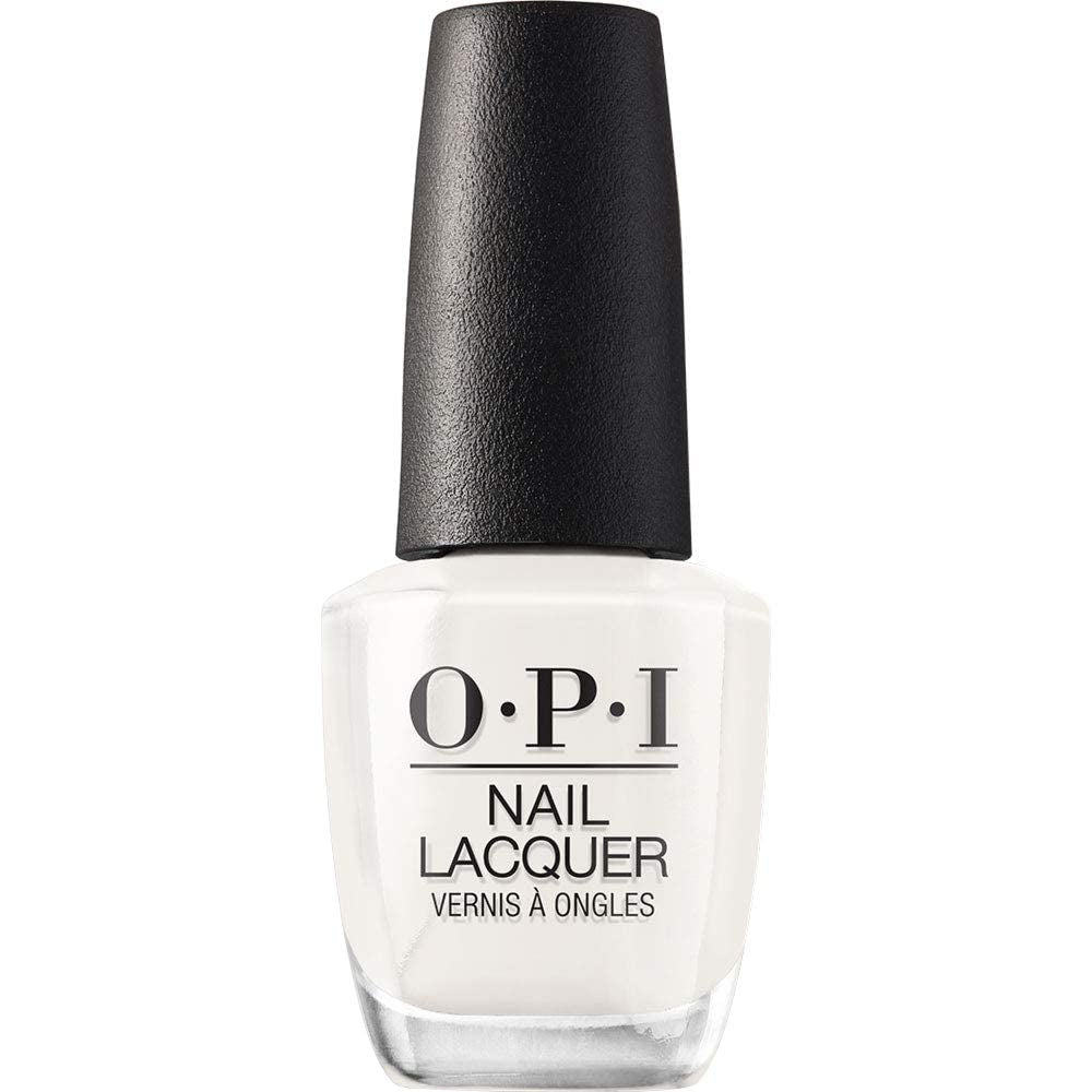Oja OPI Nail Lacquer White Shades – Oja cu uscare rapidă, rezistentă la ciobire și de lungă durată – durează până la 7 zile – cu pensulă ProWide extra-lată