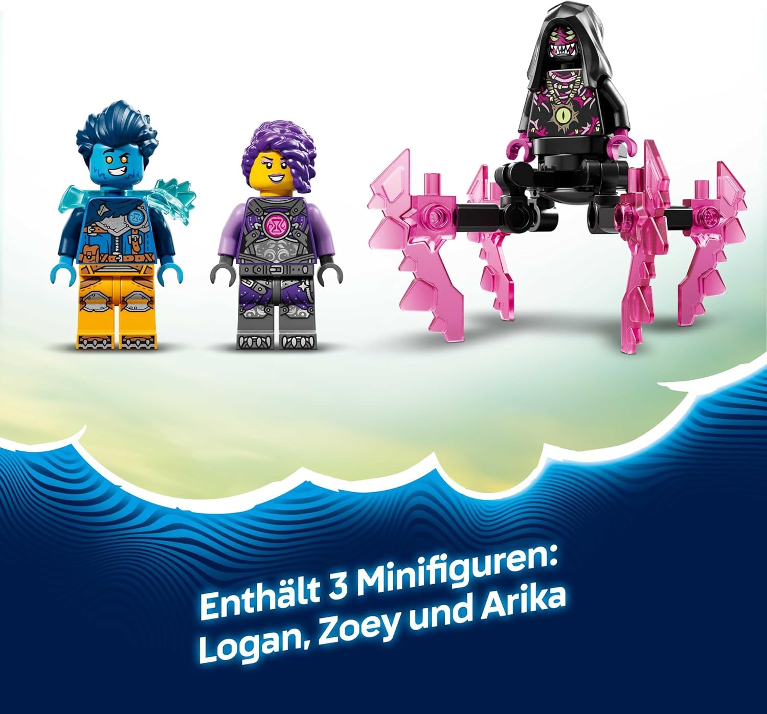 LEGO DREAMZzz 2in1 Krokodil-U-Boot - Spielzeug verwandelbar in Adler-U-Boot - incl. 3 Minifigures, 2 Spinnen und Einer sammelbaren blue Treasure-Kreatur - Geschenk für Jungen ab 8 Jahren - 71512