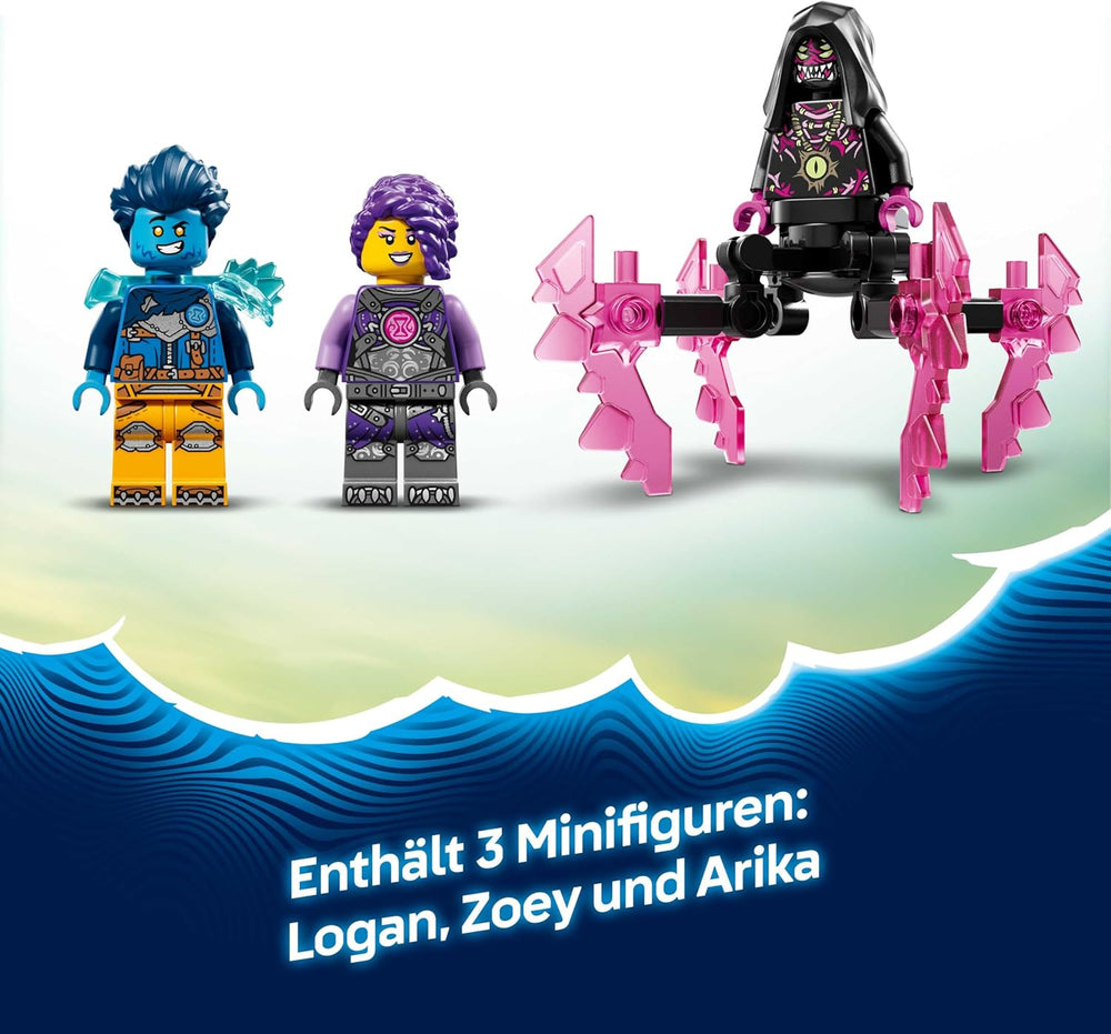 LEGO DREAMZzz 2in1 Krokodil-U-Boot - Spielzeug verwandelbar in Adler-U-Boot - incl. 3 Minifigures, 2 Spinnen und Einer sammelbaren blue Treasure-Kreatur - Geschenk für Jungen ab 8 Jahren - 71512