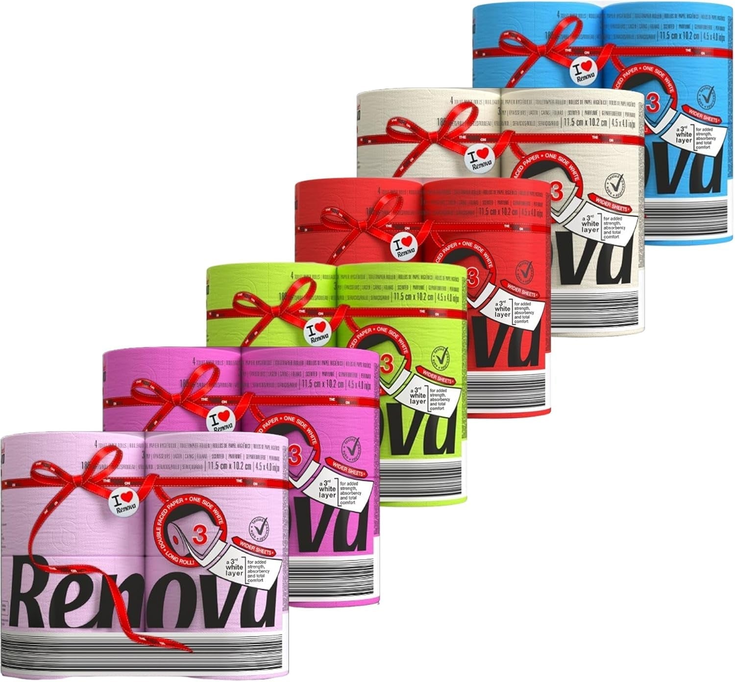 Papier toilette Renova, vert, 4 rouleaux