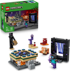 LEGO Minecraft Voyage à travers Nether et Endportal - Jeu pour enfants avec figurines Helden, Enderman et Baby Hoglin - Set avec figurine Minecraft - Jeu de joueur pour jeunes et filles à partir de 7 ans - 21584