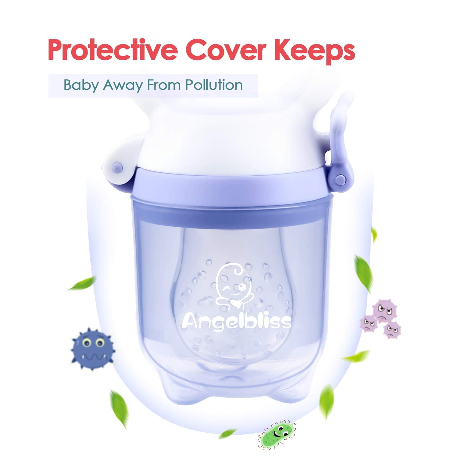 Tétine Pour Bébé/Tétine à Fruit/Tetine Grignoteuse Bebe/Tétine D'alimentation Pour Bébé - Toy de Dentition Pour Bébé, Sans BPA (Pack de 2)