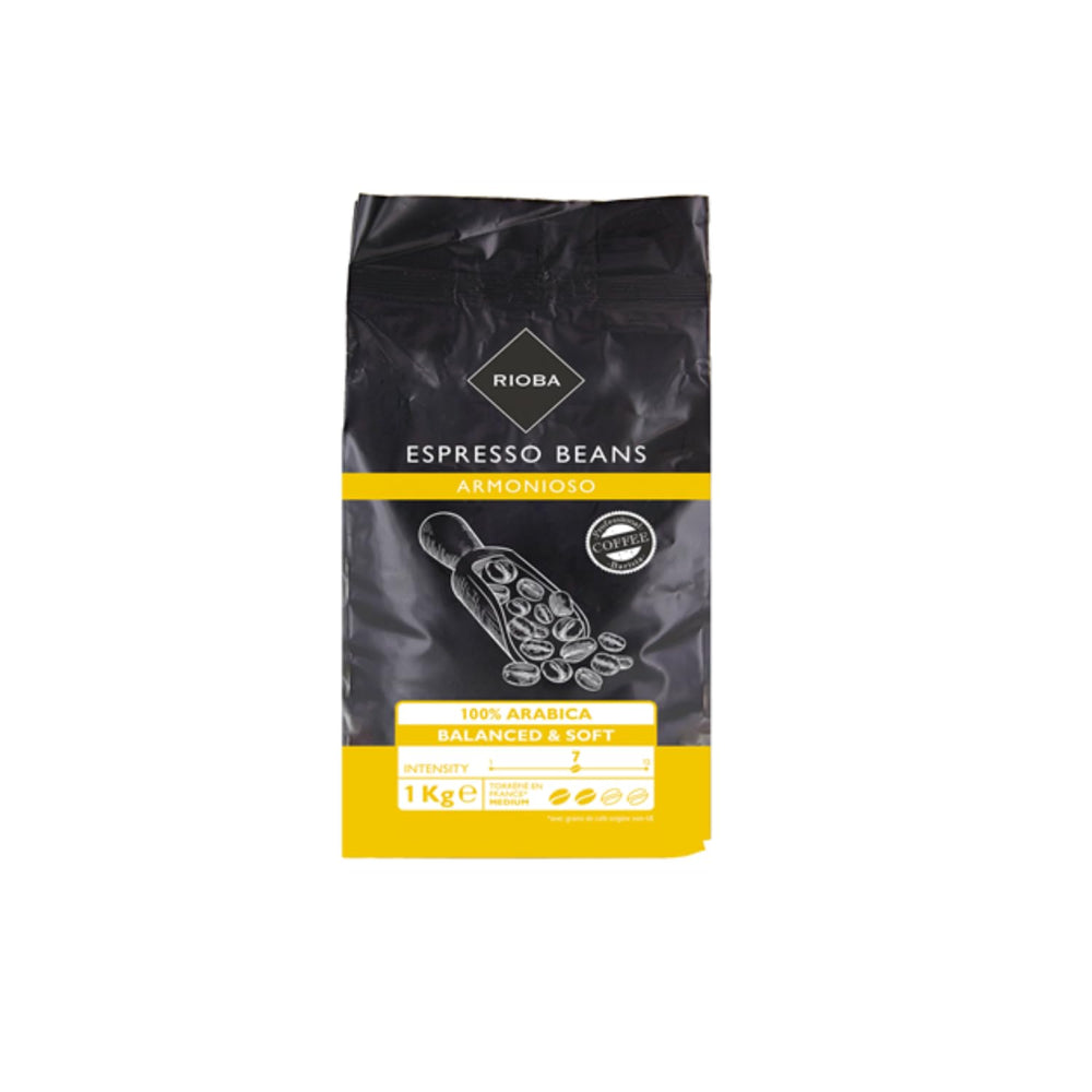 Café en grains 100% Arabica - Intensité 7 Rioba - 1kg