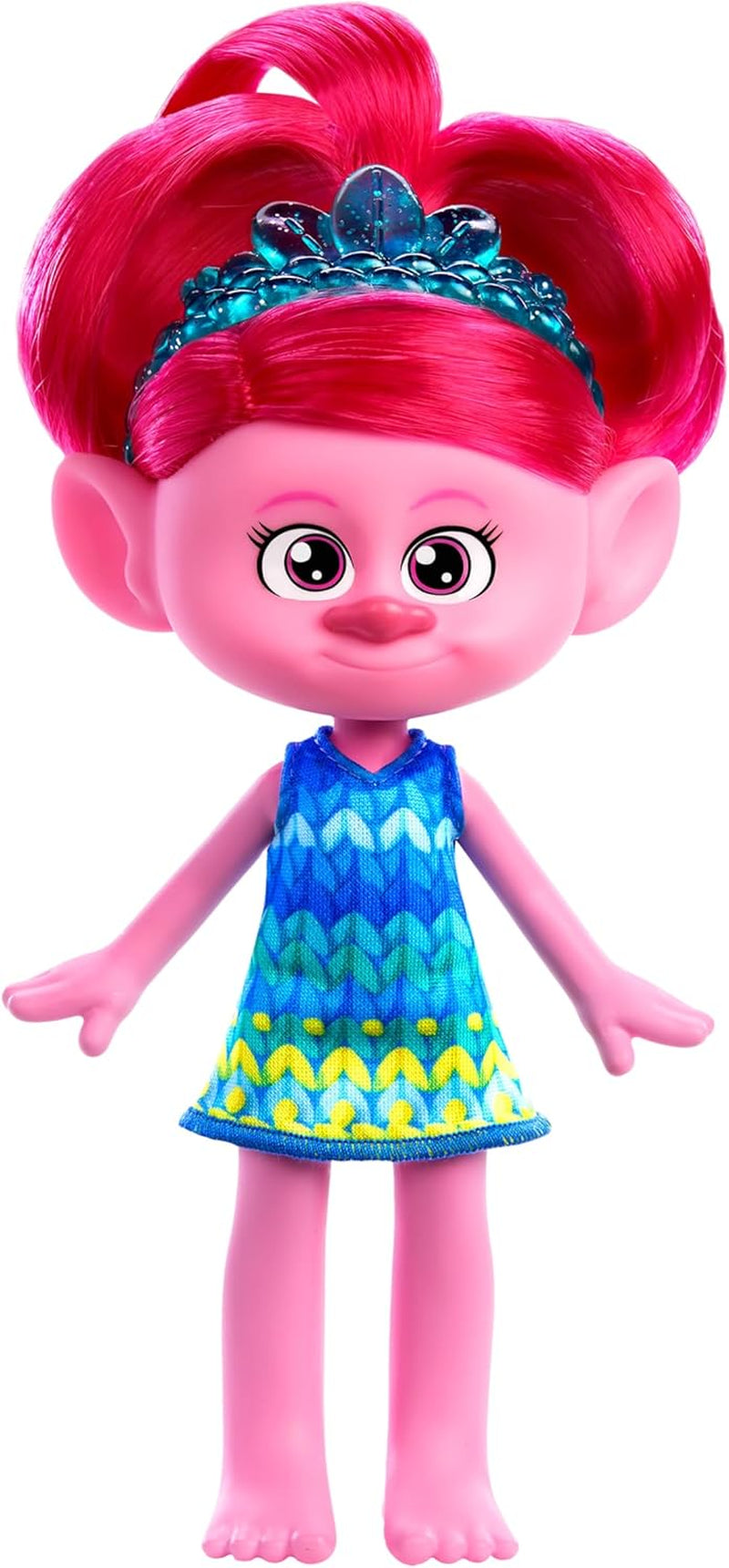 Mattel DREAMWORKS TROLLS Gemeinsam Stark – Poupées en chenille à poils longs avec couleur bleu clair Cheveux pour style, lila Stirnband, pour enfants de 3 ans, HNF15