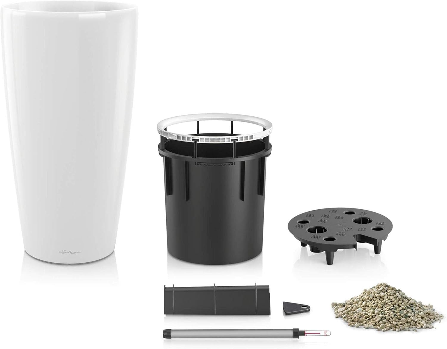 LECHUZA RONDO Premium 40 blanc brillant 15740