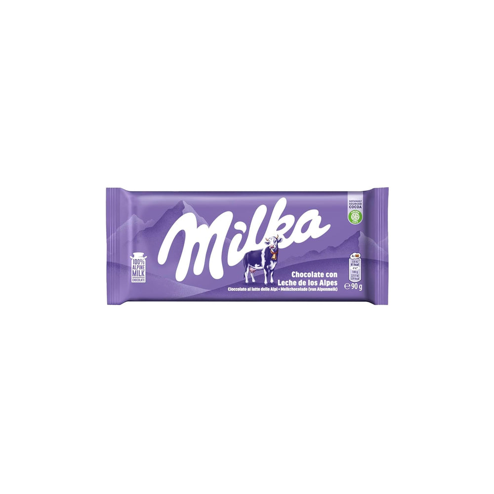 Milka Cow Spots – Chocolat au lait alpin avec chocolat blanc au design Cow Spot – 24 x 90 g