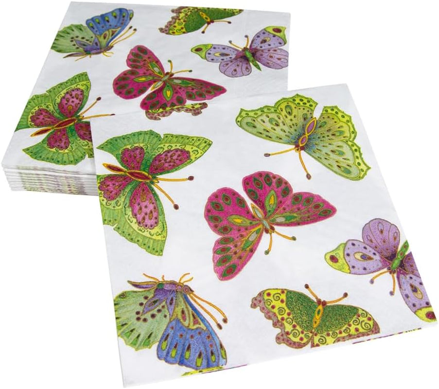 10690L Șervețele din hârtie cu trei straturi, 20 bucăți 33 X 33 cm, Jeweled Butterflies