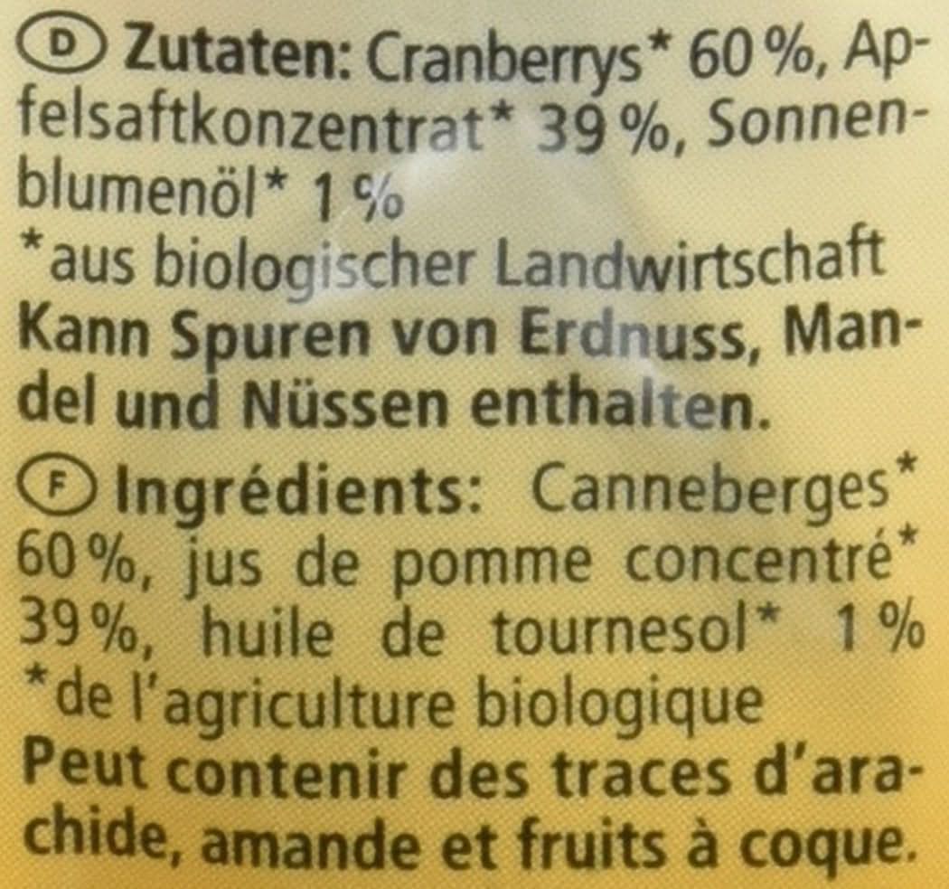 Canneberges biologiques, 100 grammes de produits déshydratés Naty Shop