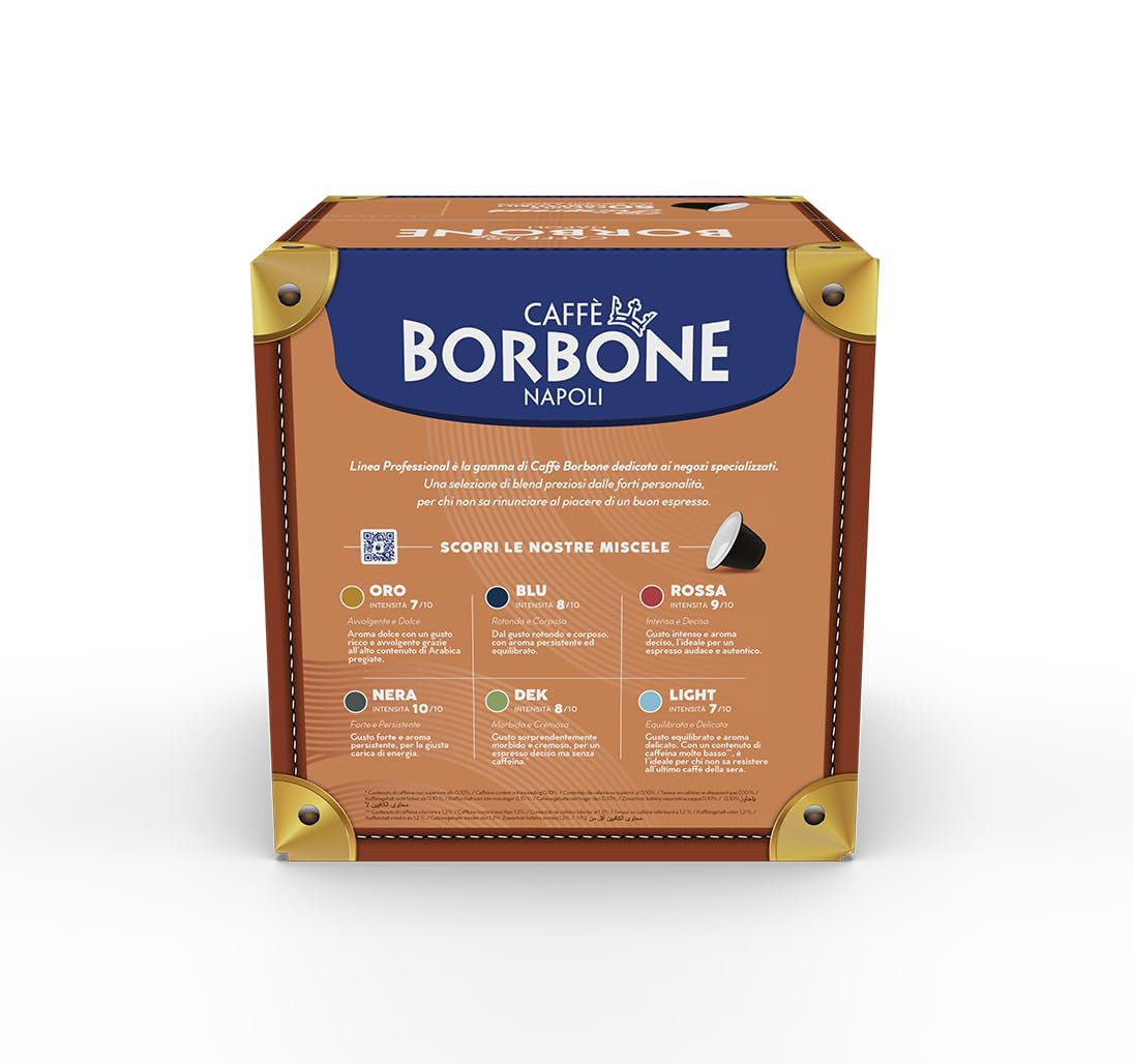 Caffè Borbone Respresso, Rote Kaffeemischung - 50 Kapseln - Compatible avec Nespresso®* Haushalts-Espressomaschinen