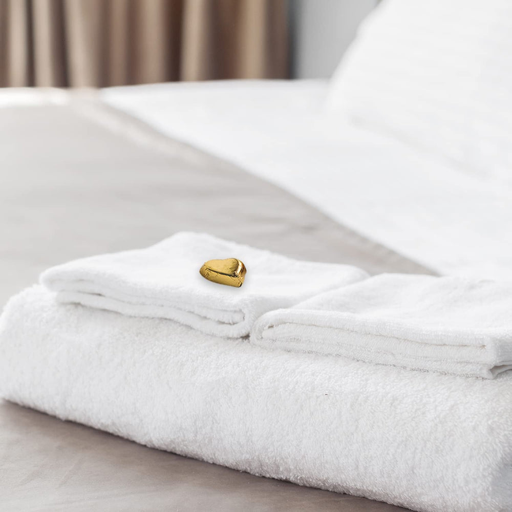 Günthart 150 pièces Coeurs en chocolat doré fourrés au pain d'épices, 1,2 KG Bonbons au chocolat Naty Shop