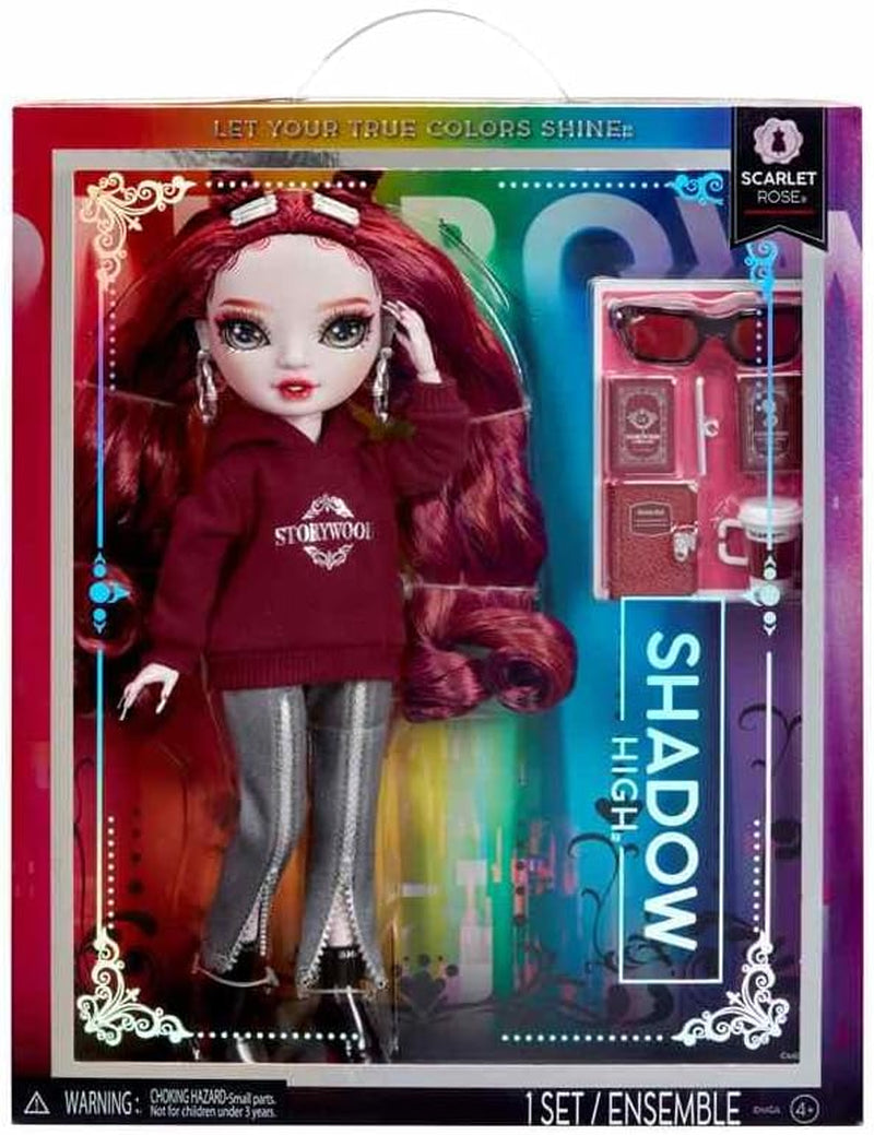 Rainbow High Shadow High Series 3 - Scarlett Rose - Poupée mannequin marron - Tenue tendance et plus de 10 accessoires de jeu colorés - Idéal pour les 4-12 ans et les collectionneurs