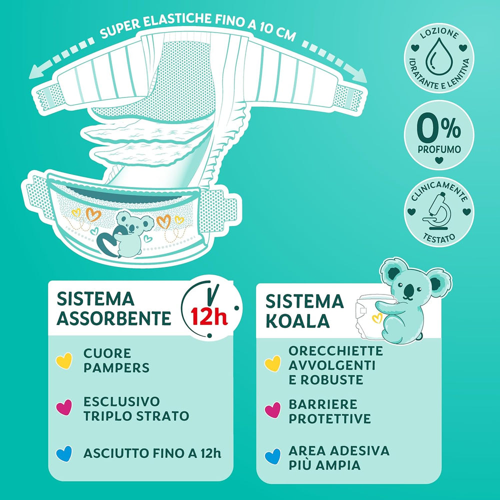 Couches Pampers Baby Dry Junior DWCT, paquet de deux, taille 5 (11-25 kg), 32 couches