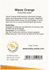 Warze Orange Zierkürbis Von Bobby-Seeds, Portion