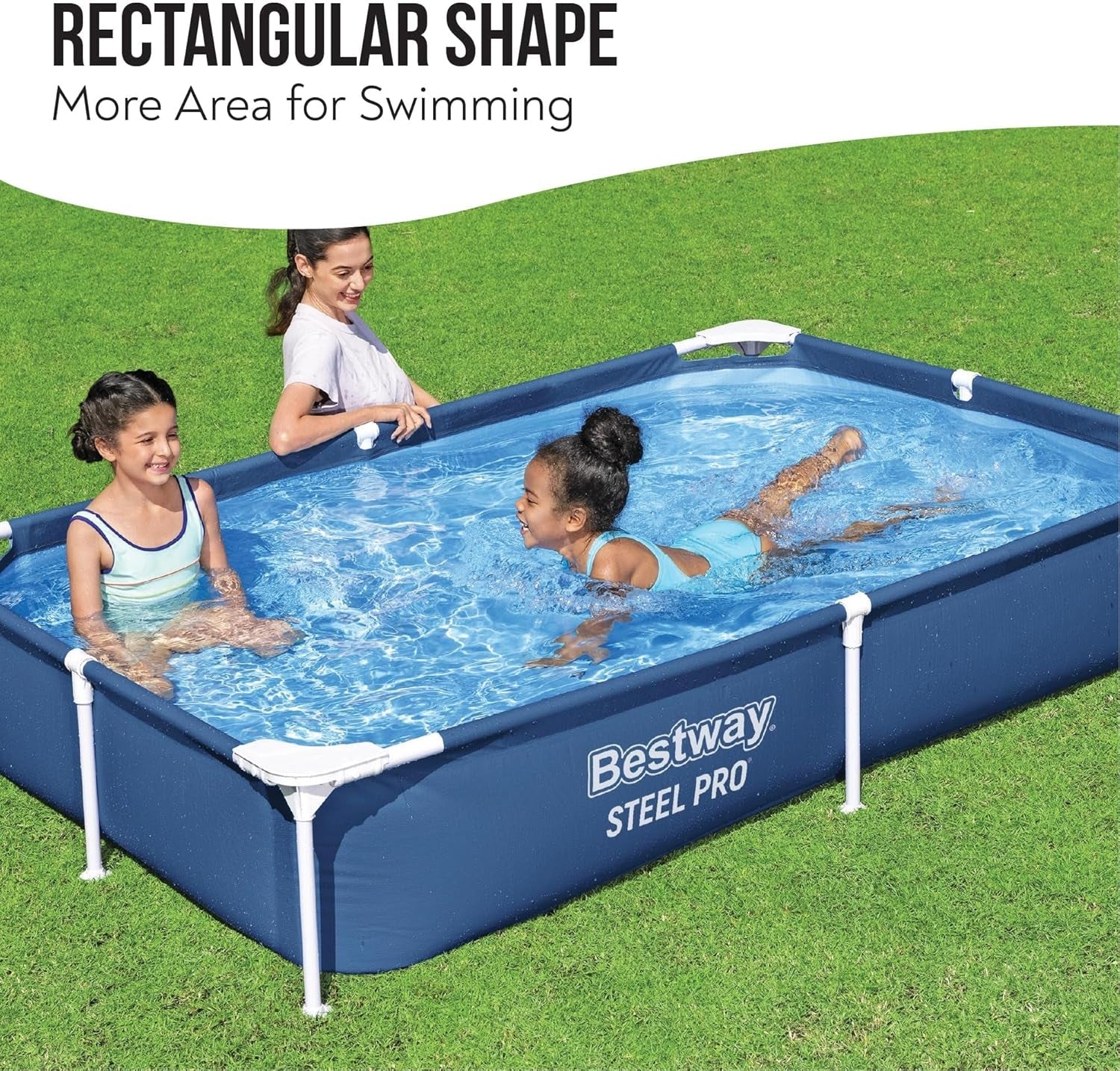 Piscine 2,21 mx 1,50 mx 43 cm / 7'3" x 59" x 17"