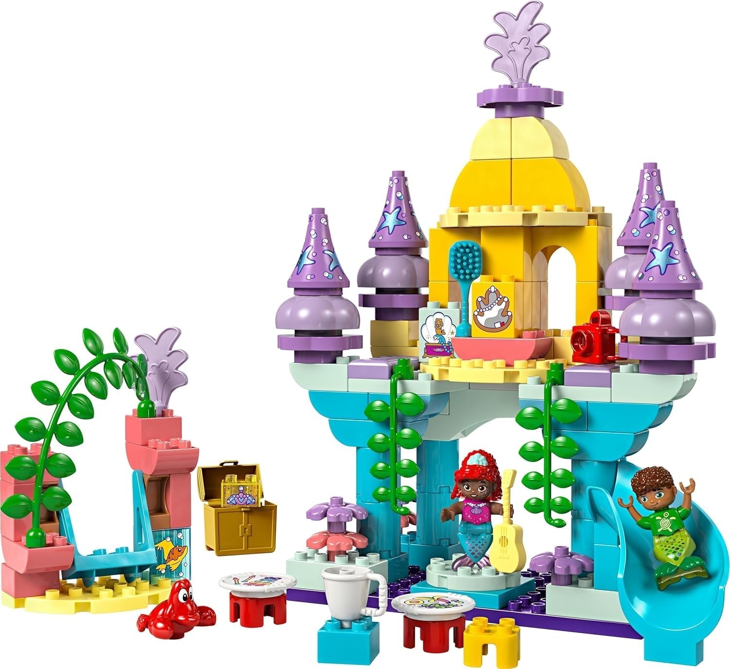 LEGO DUPLO | Disney Le palais sous-marin magique d'Ariel, jouet éducatif pour Ariel la sirène, château sous-marin pour les enfants de plus de 2 ans 10435 Jeux de construction Besuche den LEGO-Store