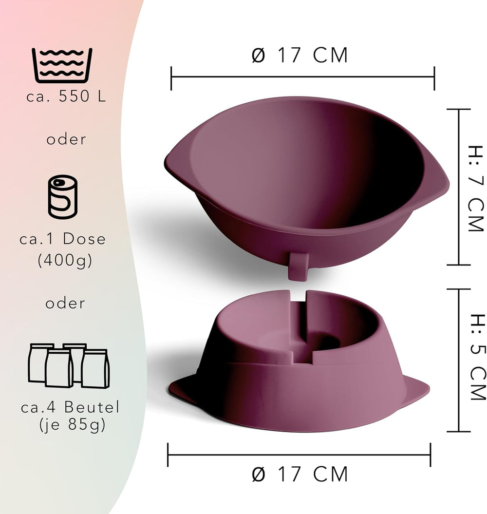 ne&no® Silikon Katzennapf erhöhet mit Verstellbarer Neigung | Futternapf Katze erhöhet | Katzen Futternapf erhöhet | Katzen Napf