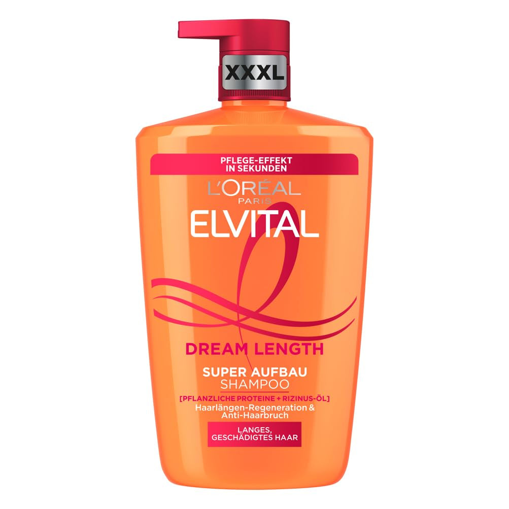 L'Oréal Paris Elvital Dream Length Super Building Shampoo, pour des cheveux longs de rêve Douche et bain L'Oréal 1 Litre Dream Longueur