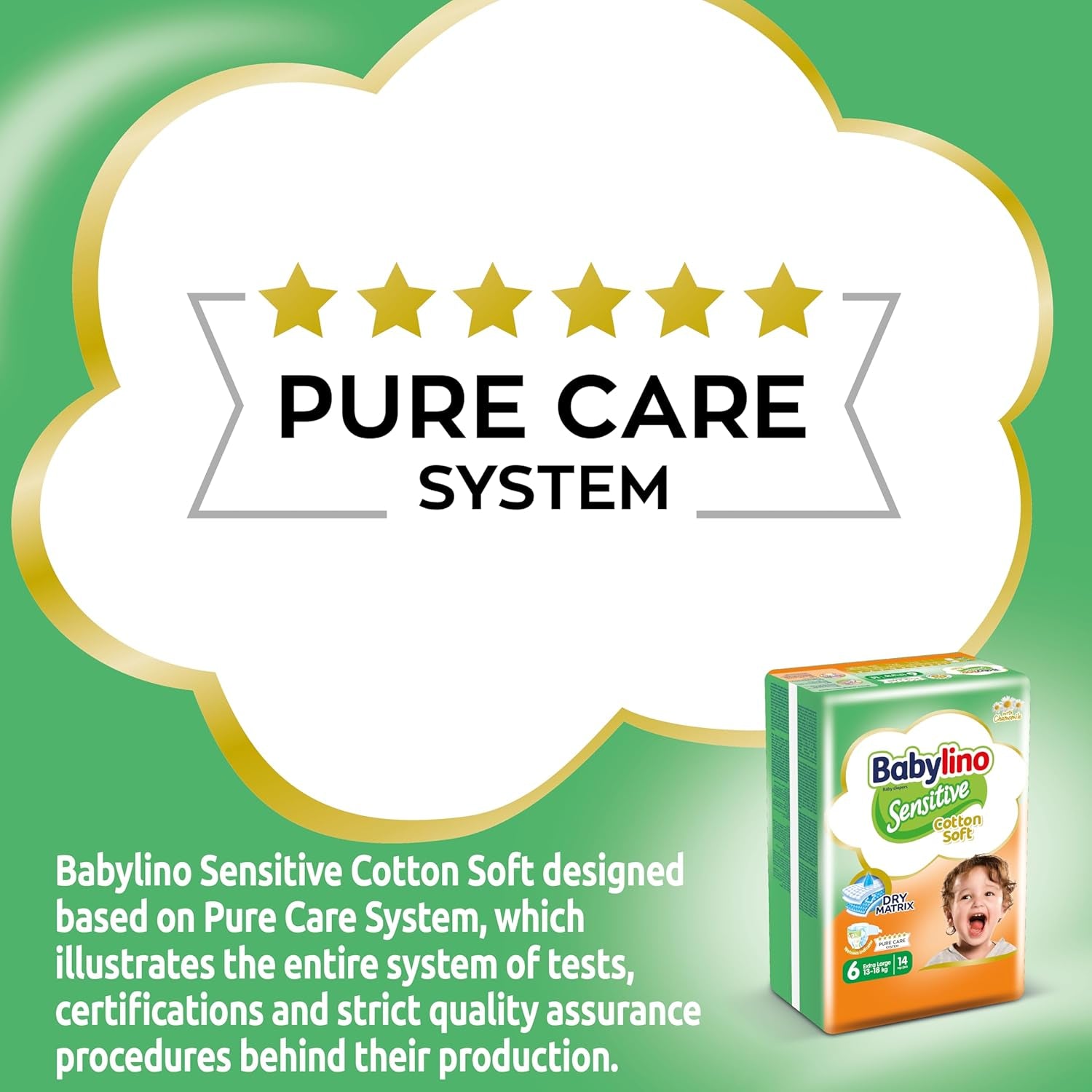 Couches pour bébés sensibles, taille 6, extra large (13-18 kg), 114 couches