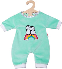 Heless 2181 - Barboteuse pour chiots au design Pinguin Pünktchen, en velours doux avec adhésif de haute qualité, taille 35 - 45 cm